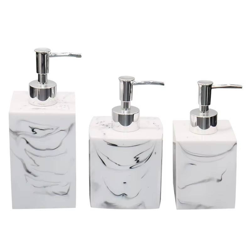 Imitation Marble Luxury Resin Bathroom Accessories Set Cotton Swab Box Storage Tray Toothpick Box Pumping Paper Box Toothbrush