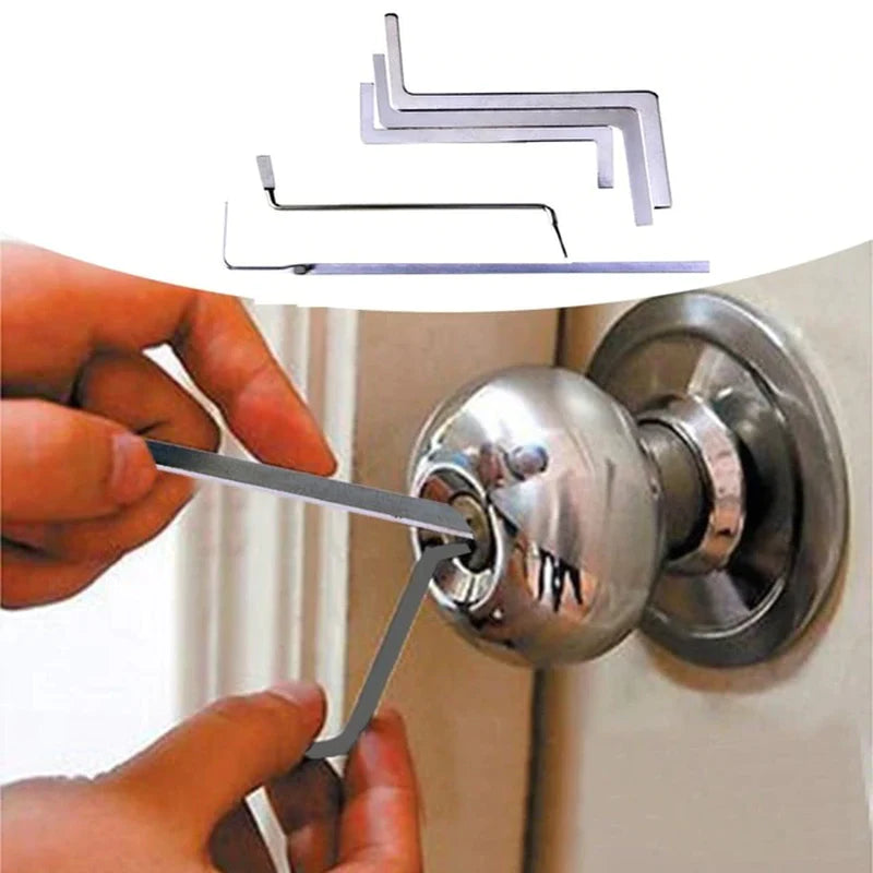Locksmith Lock Pick Set Stainless Steel Double Row Tension Removal Hooks Lock Picks Tools Lockpick