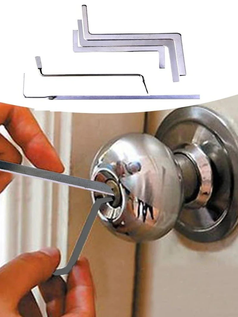 Locksmith Lock Pick Set Stainless Steel Double Row Tension Removal Hooks Lock Picks Tools Lockpick
