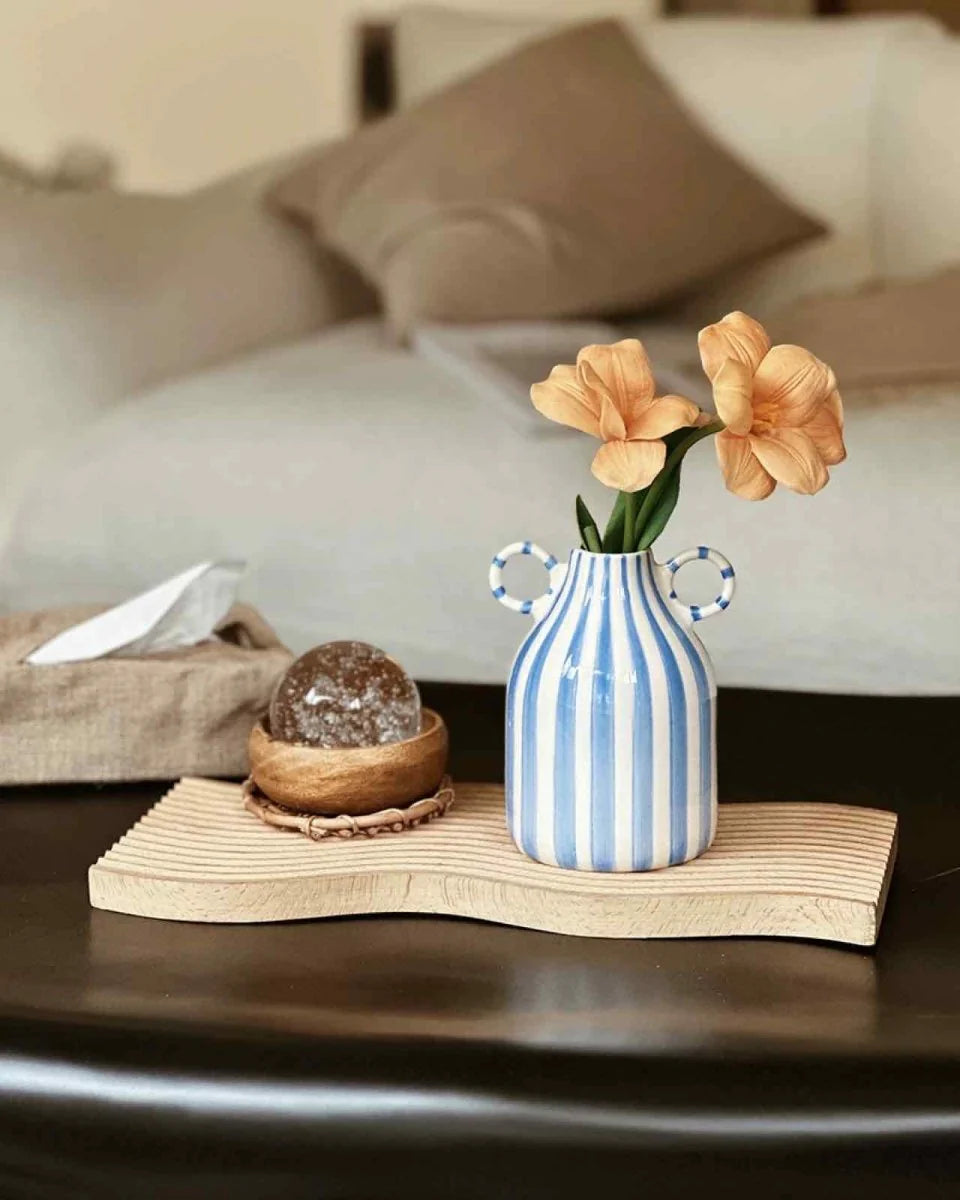 Hand-Painted Whimsical Quirky Cute Dual-Handle Vases