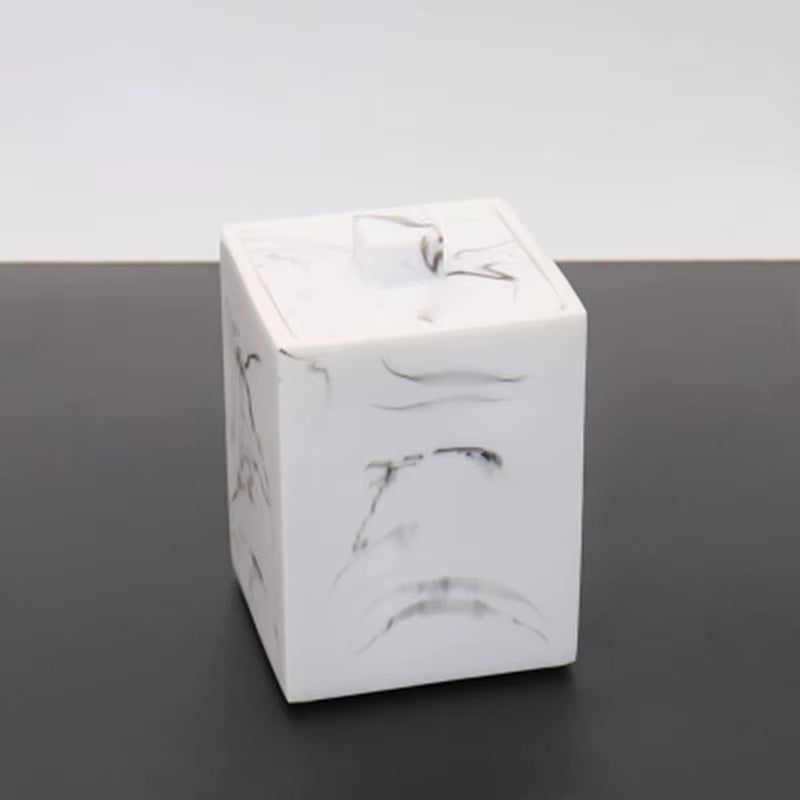 Imitation Marble Luxury Resin Bathroom Accessories Set Cotton Swab Box Storage Tray Toothpick Box Pumping Paper Box Toothbrush