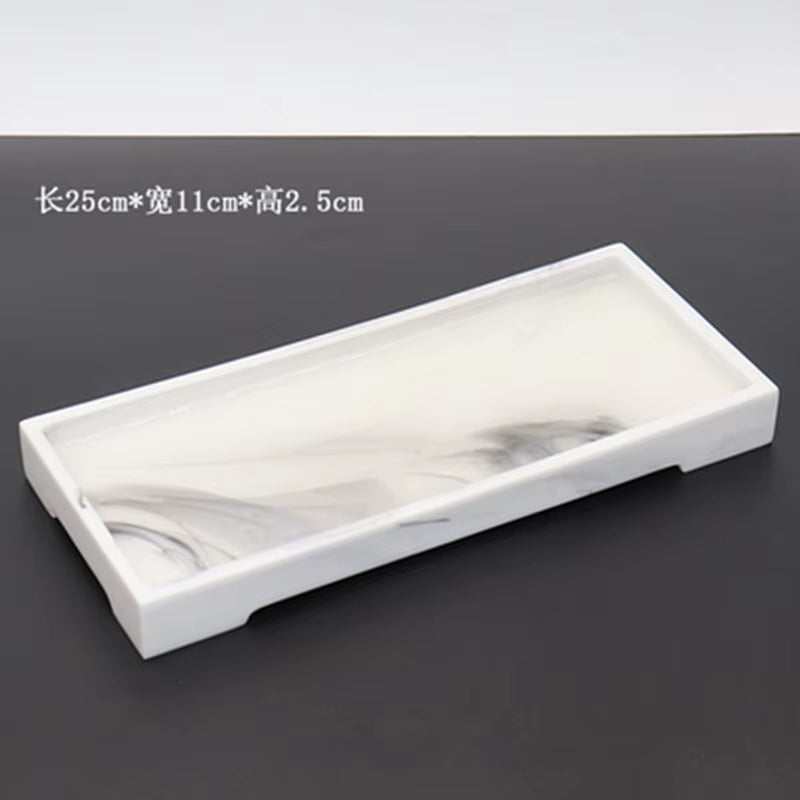 Imitation Marble Luxury Resin Bathroom Accessories Set Cotton Swab Box Storage Tray Toothpick Box Pumping Paper Box Toothbrush