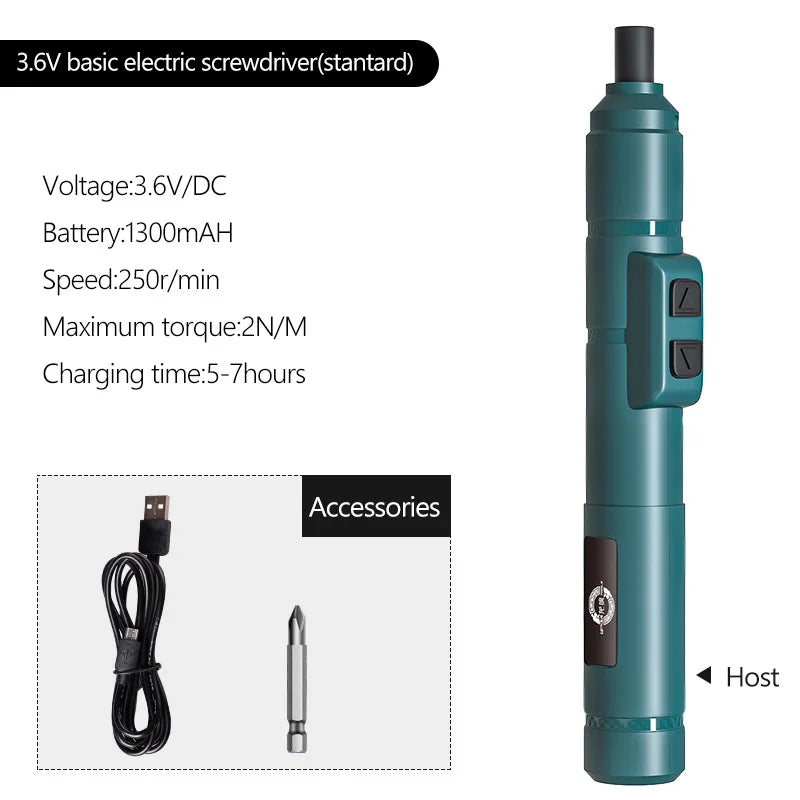 Mini Electric Screwdriver Set USB Rechargeable 1300Mah Adjustment Power Dril Multi-Function Disassembly Torque Repair Tools Kit