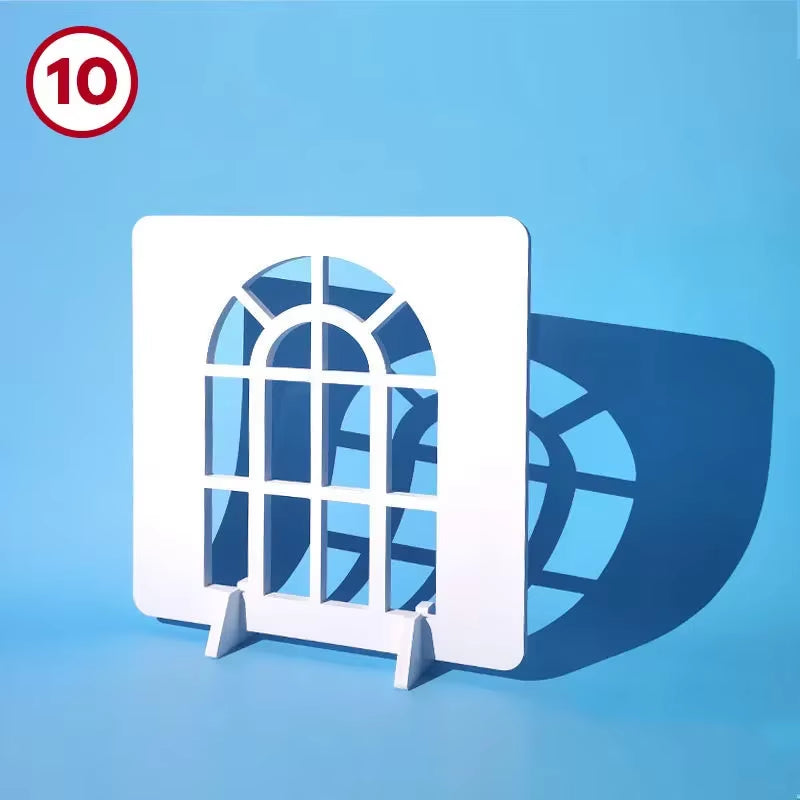 Cucoloris Cookie GOBO Light Shaping Tools Photo Props Window Pane Shadow Blinds Frame Half Dome Pattern for Photographic Studio
