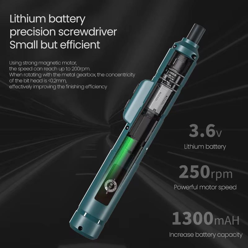 Mini Electric Screwdriver Set USB Rechargeable 1300Mah Adjustment Power Dril Multi-Function Disassembly Torque Repair Tools Kit
