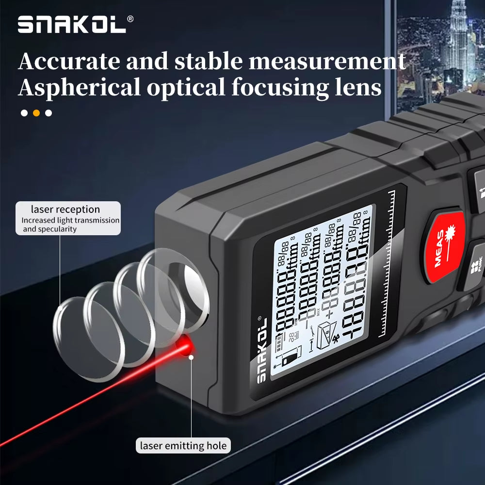 Laser Distance Meter 50M 70M 100M 120M Rangefinder Profesional Range Finder Digital Tape Measure Ruler Test Tools