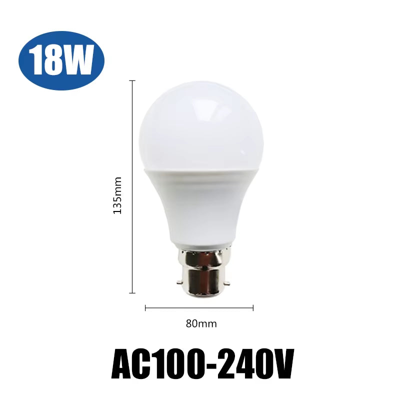 10Pcs/Lot LED B22 Bulb Lamp Bayonet Lampada Light 110V 220V 240V 3W 5W 7W 9W 12W 15W 18W 25W Cold White Warm White Lighting