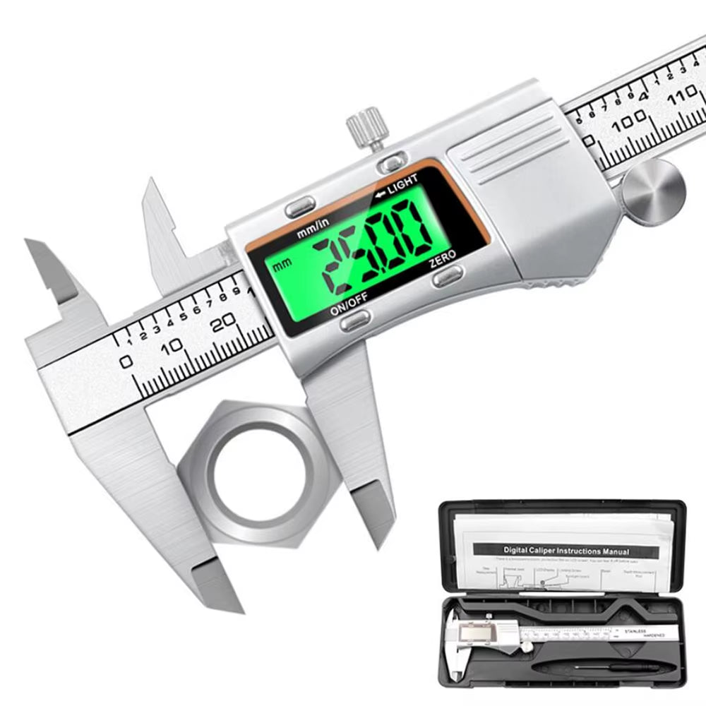 4/6-Inch 100/150Mm Big Screen Digital Calipers Stainless Steel Electronic Vernier Caliper Metal Micrometer Measuring Tools