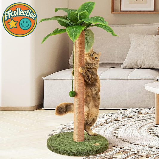 Cat Scratching Post 84 Cm Cute Scratcher Kitten with Sisal Rope for Indoor Cats