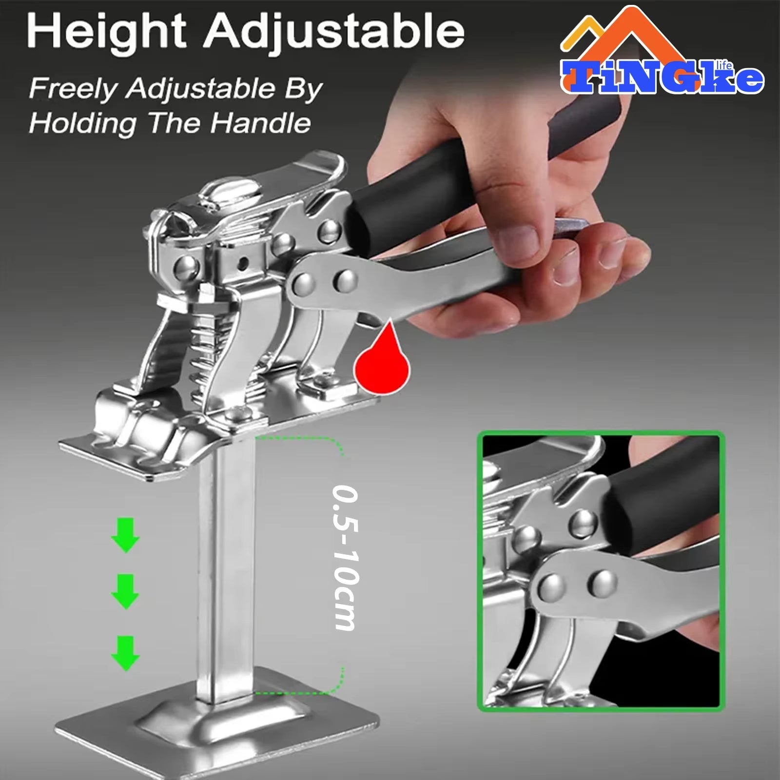Multifunction Hand Lifting Tool Labor-Saving Arm Jack Door Lifting Cabinet Board Height Adjuster Anti-Slip Hand Elevator Tools