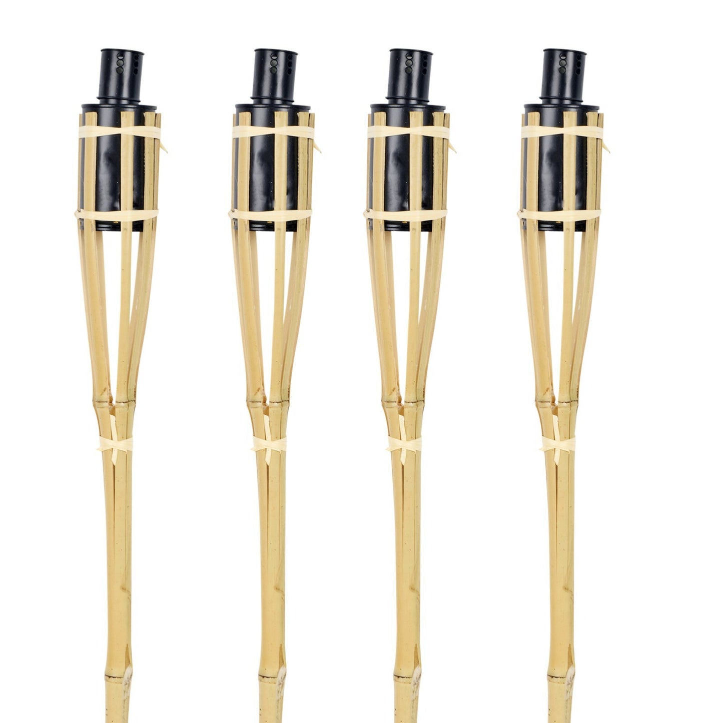 2Ft 1/2/4 or 6 Bamboo Torch Lantern Garden Oil Paraffin Outdoor Lighting Burner