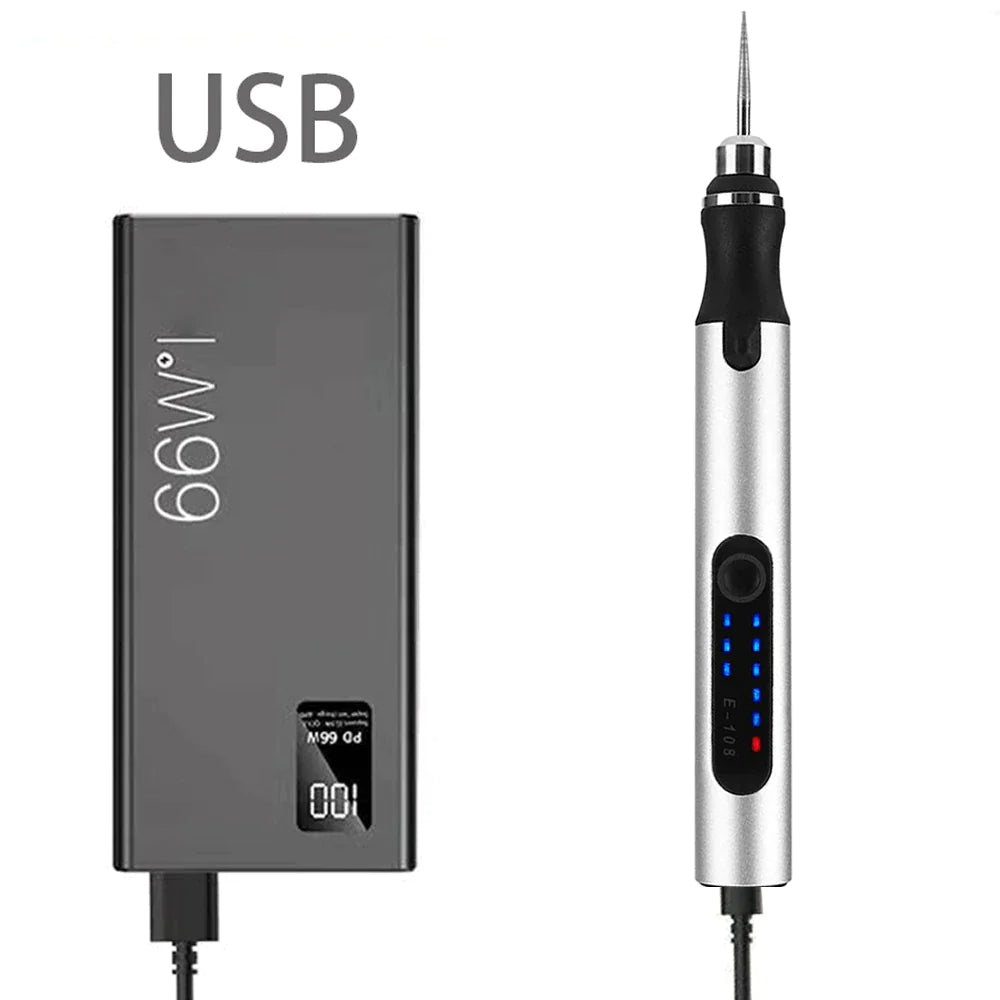 USB Cordless Rotary Tool Kit Woodworking Engraving Pen DIY for Jewelry Metal Glass Mini Wireless Drill