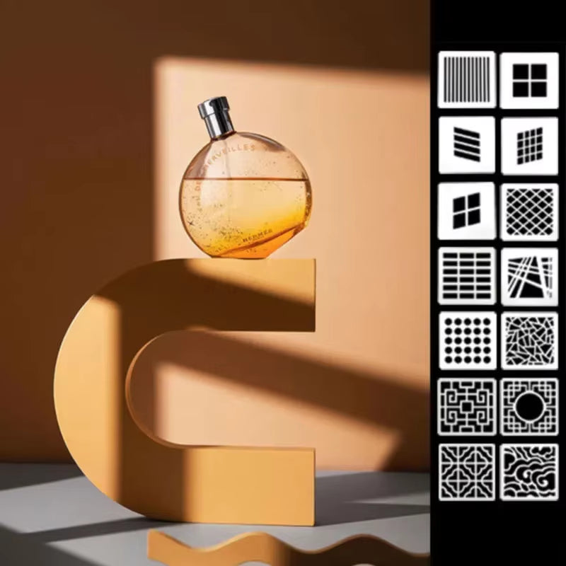 Cucoloris Cookie GOBO Light Shaping Tools Photo Props Window Pane Shadow Blinds Frame Half Dome Pattern for Photographic Studio