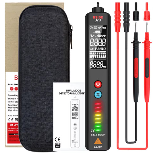 X1 Voltage Detector LCD 3-Line Display NCV Adjustable Sensitivity Dual Range AC Voltage Sensor Voltage Tester