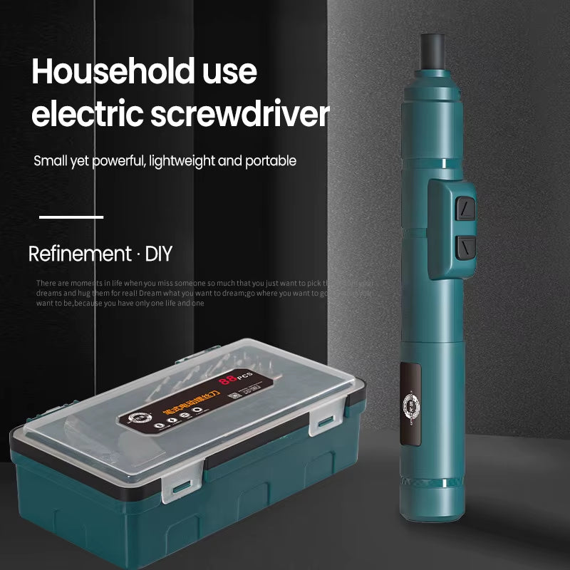 Mini Electric Screwdriver Set USB Rechargeable 1300Mah Adjustment Power Dril Multi-Function Disassembly Torque Repair Tools Kit