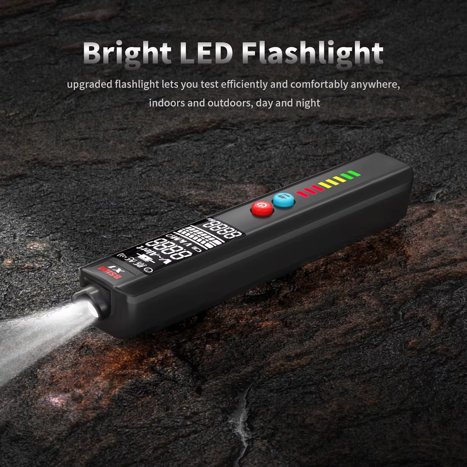 X1 Voltage Detector LCD 3-Line Display NCV Adjustable Sensitivity Dual Range AC Voltage Sensor Voltage Tester