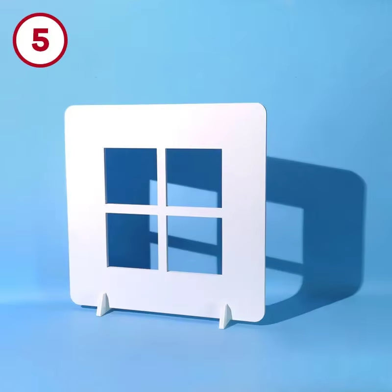 Cucoloris Cookie GOBO Light Shaping Tools Photo Props Window Pane Shadow Blinds Frame Half Dome Pattern for Photographic Studio