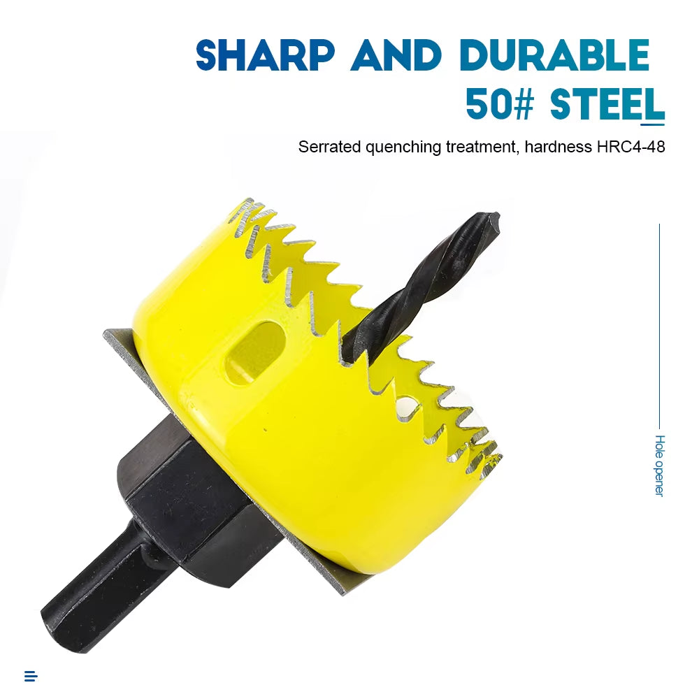 8/11/16Pcs Hole Saw Kit #50 Steel 19-127Mm Hole Cutter Drill Bit Tool Hole Saw Set for Wood Plastic Wood Cutter