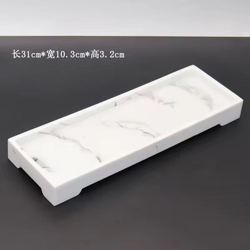 Imitation Marble Luxury Resin Bathroom Accessories Set Cotton Swab Box Storage Tray Toothpick Box Pumping Paper Box Toothbrush