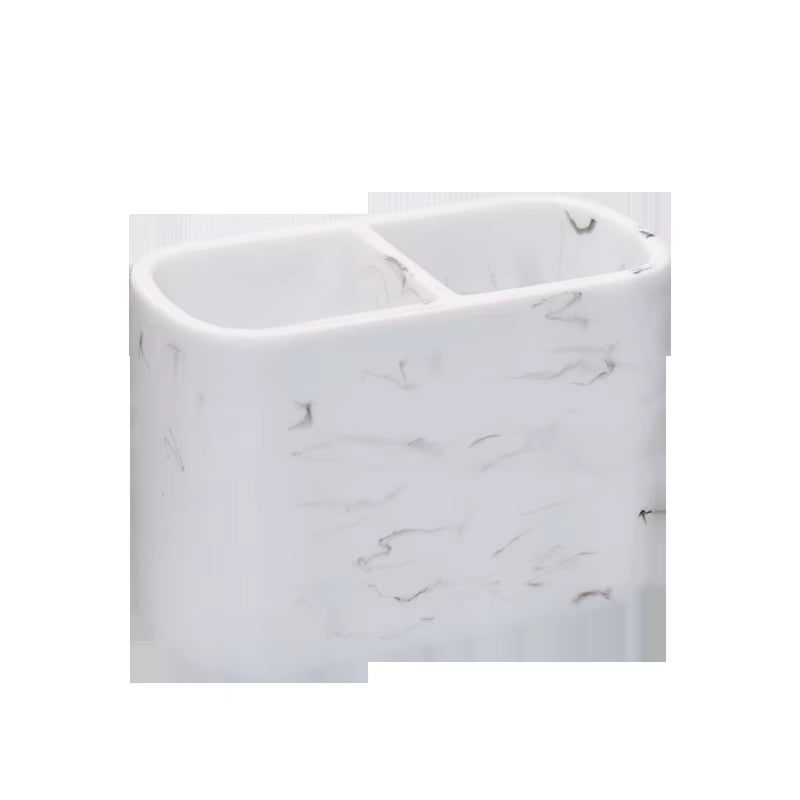 Imitation Marble Luxury Resin Bathroom Accessories Set Cotton Swab Box Storage Tray Toothpick Box Pumping Paper Box Toothbrush