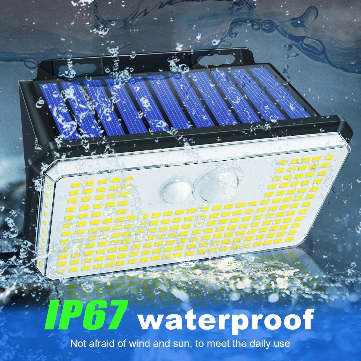 2Pack IP67 Waterproof Solar Outdoor Garden Lights Super Bright 178/235 Leds Motion Sensor Wall Light Solar Powered Security Lamp