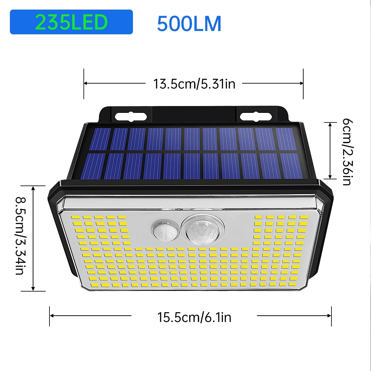2Pack IP67 Waterproof Solar Outdoor Garden Lights Super Bright 178/235 Leds Motion Sensor Wall Light Solar Powered Security Lamp
