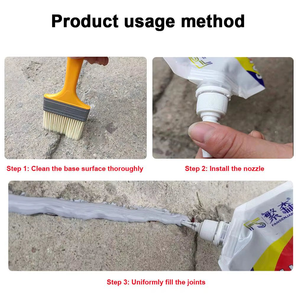 1/2/3Set Slab Concrete Crack Waterproof Repair Sealant Concrete Watertight Filler and Sealent Concrete Waterproof Repair Sealant