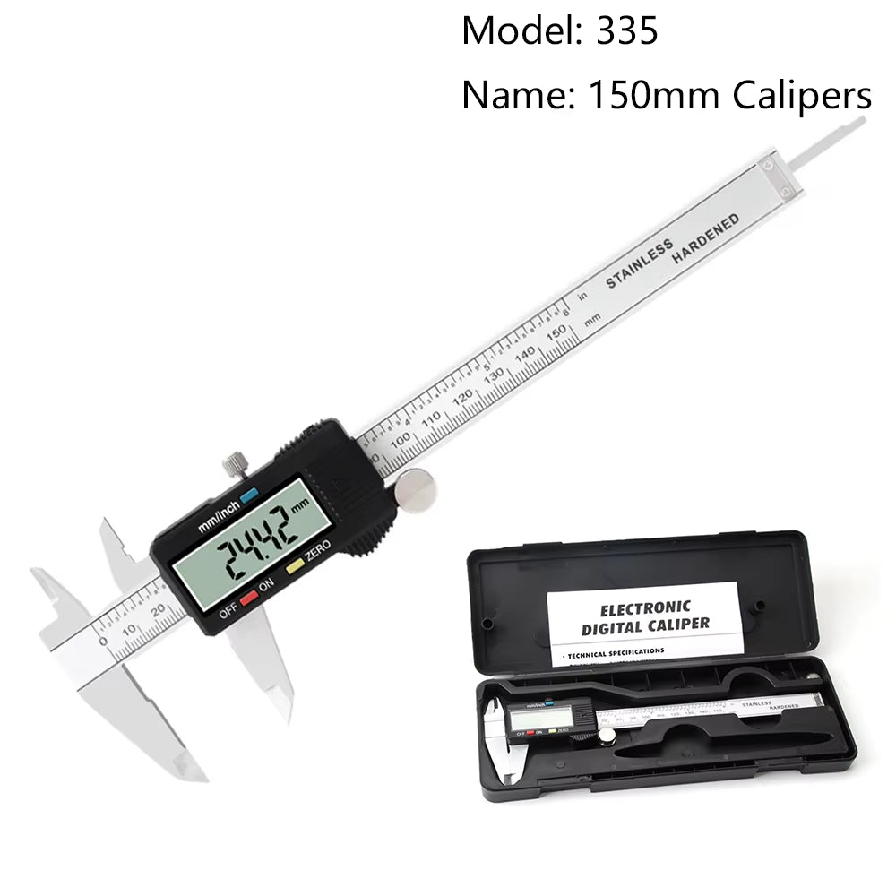 4/6-Inch 100/150Mm Big Screen Digital Calipers Stainless Steel Electronic Vernier Caliper Metal Micrometer Measuring Tools