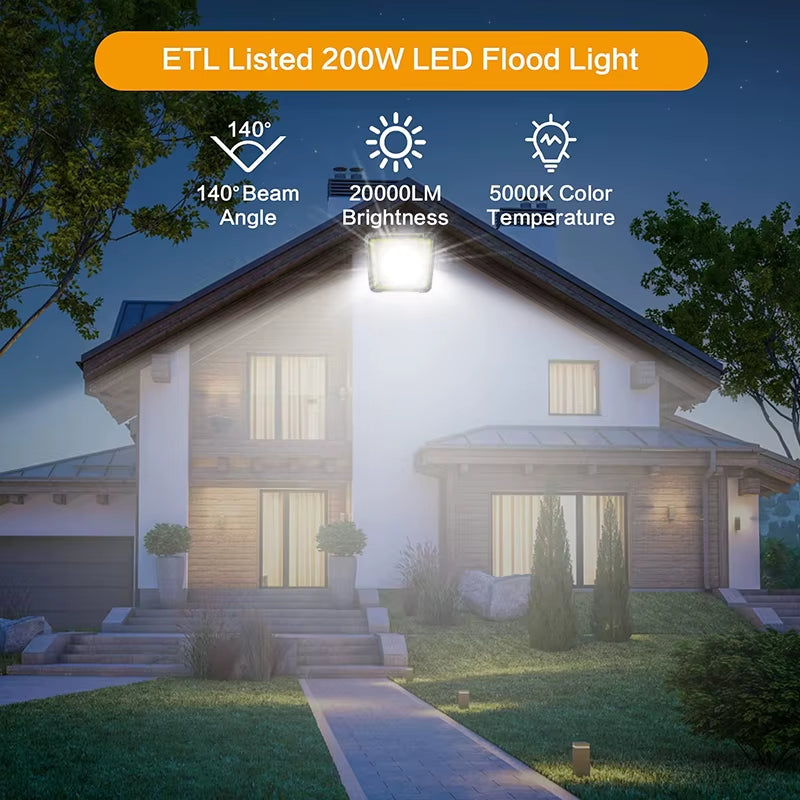 Solar Lights Outdoor Rechargeable Solar Flood Light LED Reflector Spotlight Rechargeable Projector Floodlight Construction Lamp