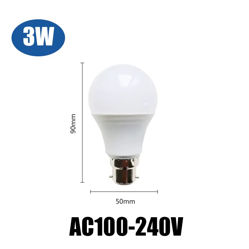 10Pcs/Lot LED B22 Bulb Lamp Bayonet Lampada Light 110V 220V 240V 3W 5W 7W 9W 12W 15W 18W 25W Cold White Warm White Lighting