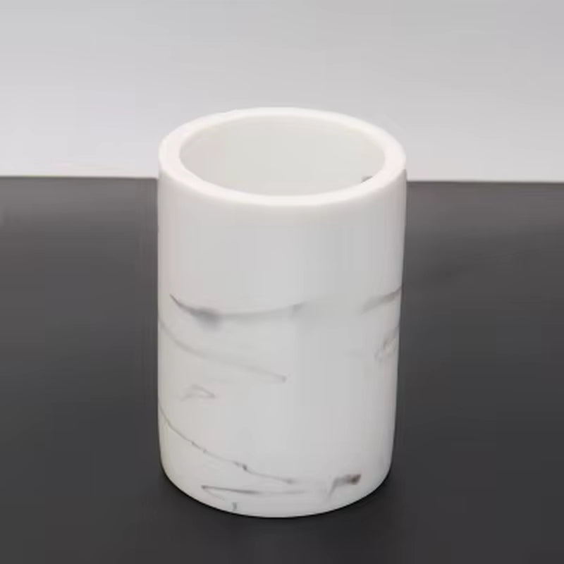 Imitation Marble Luxury Resin Bathroom Accessories Set Cotton Swab Box Storage Tray Toothpick Box Pumping Paper Box Toothbrush